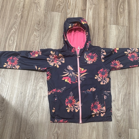 Floral Kids Raincoat with Hood and soft inside!